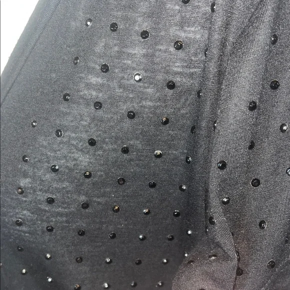 Gibson Black rhinestone V-Neck Top - Picture 3 of 4